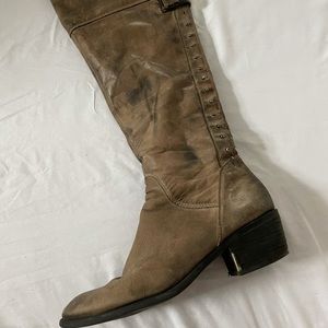 Vince Camuto Tan Leather Knee-High Boots